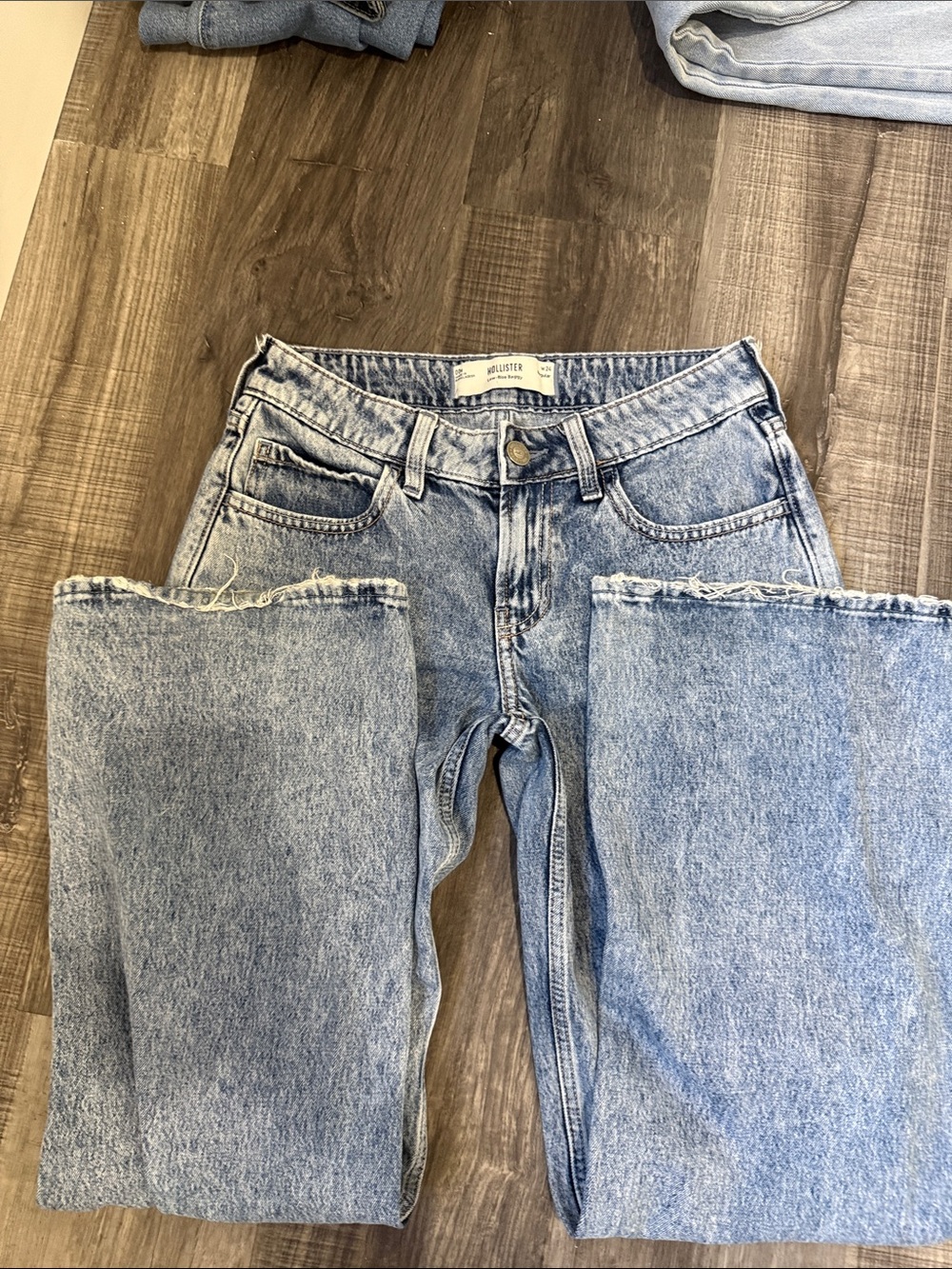 Hollister Light Blue Flare Jeans - Women's Wide Leg Denim